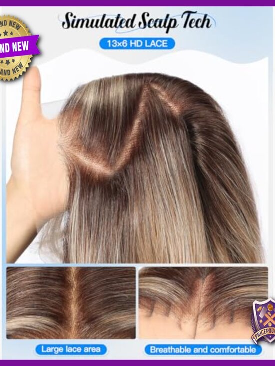 13x6 Glueless Lace Front Wavy Synthetic Wig 26 Inch Bohemian Style main image 4